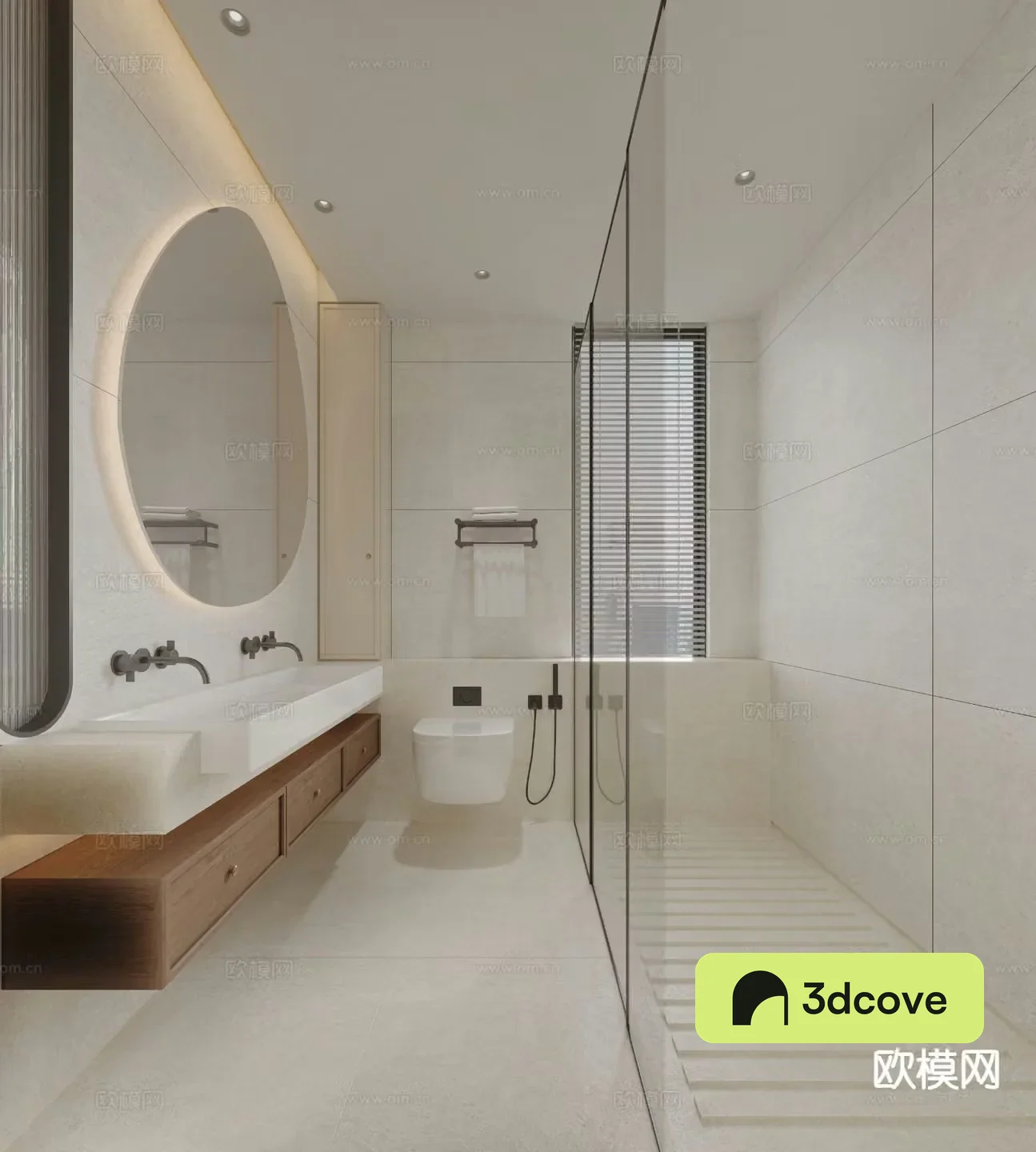 Modern bathroom toilet