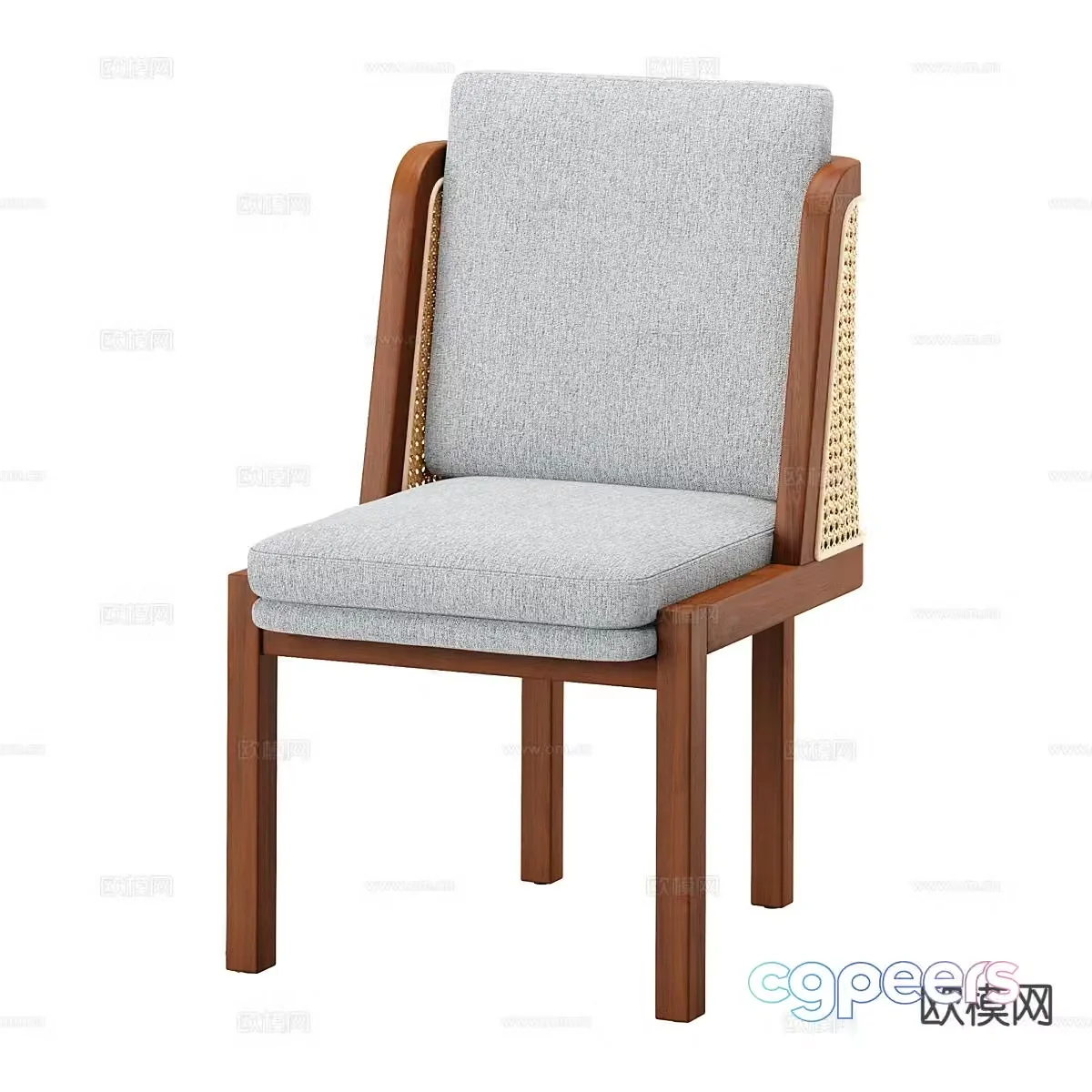 Wabi-sabi chair leisure chair 3d model