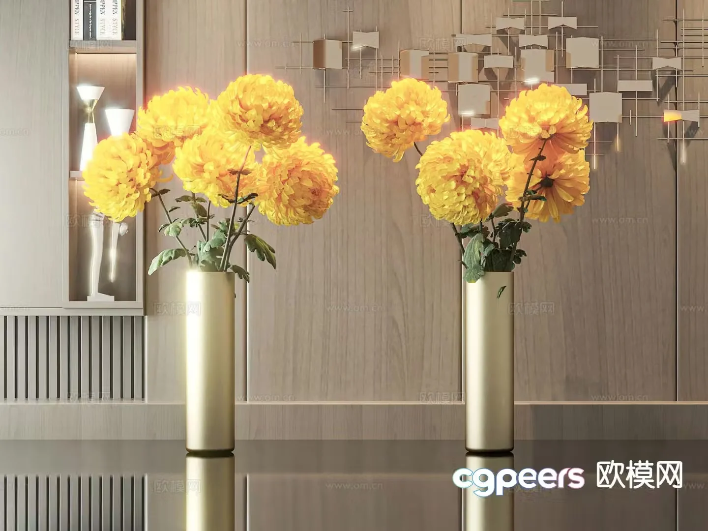 vase floral arrangement flowers flower arrangement 3d model