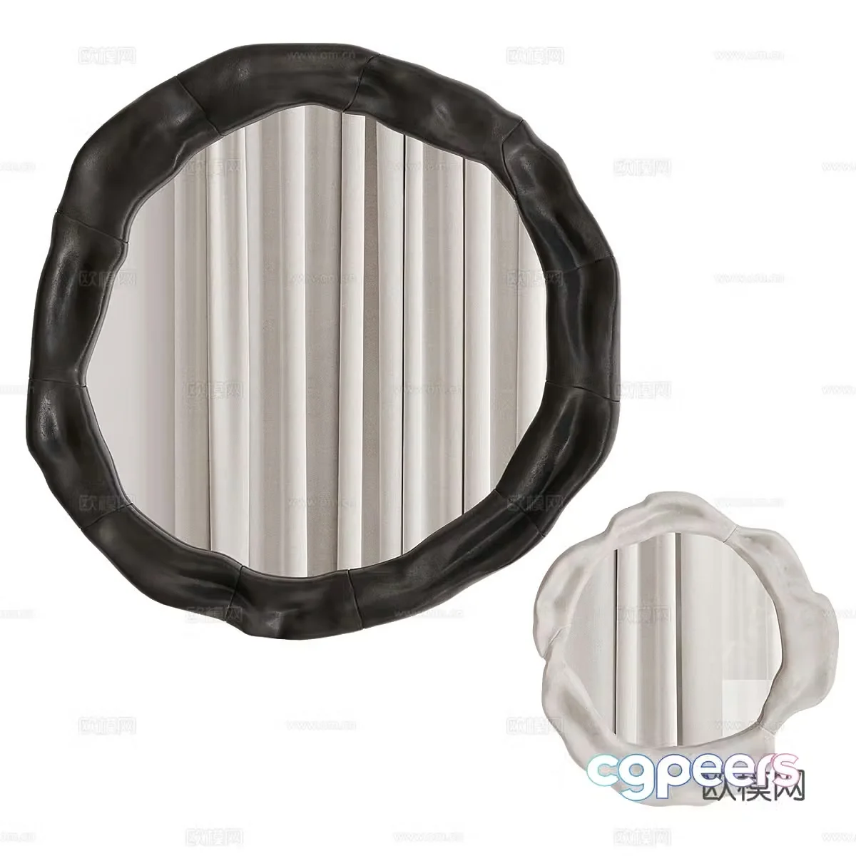 Special-shaped mirror styling mirror vanity mirror wall mirror bathroom mirror decorative mirror change to 3D model