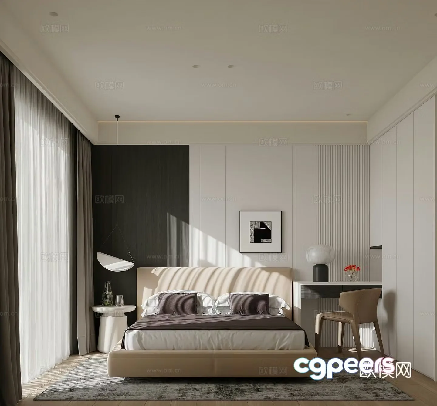 Modern Italian bedroom 3d model