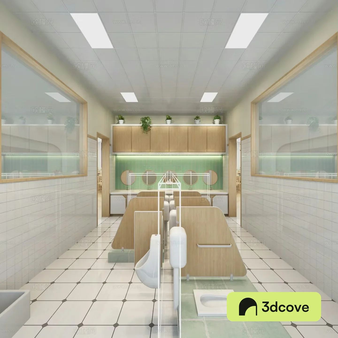 Modern kindergarten bathroom toilet