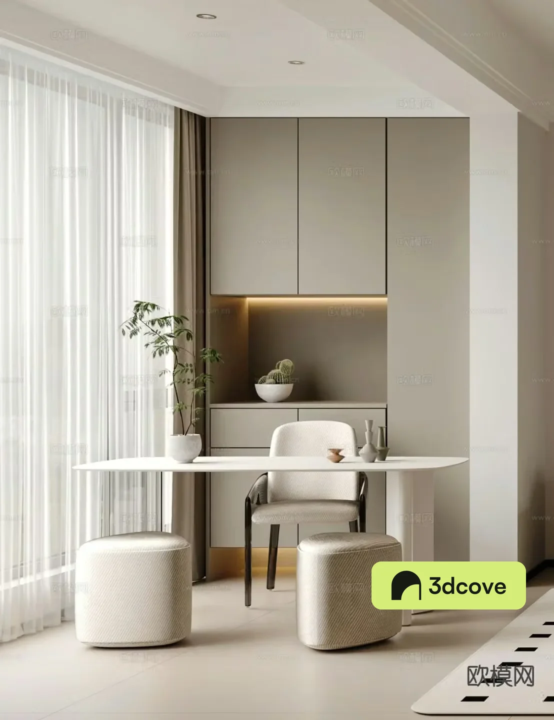 Modern balcony tea table and chair