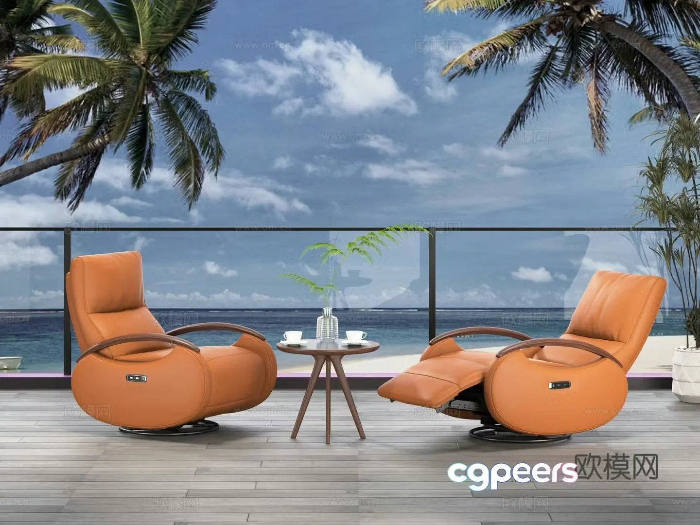 Mufan Youpin Modern Solid Wood Electric Functional Sofa Functional Chair 3D Model