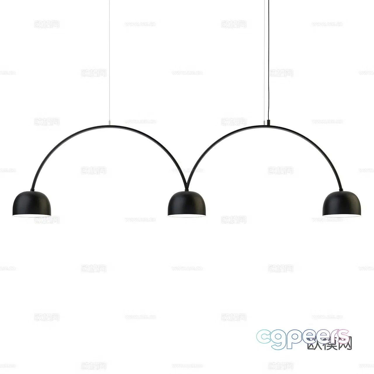 Zero modern chandelier minimalist chandelier multi-head chandelier metal chandelier decorative chandelier 3d model