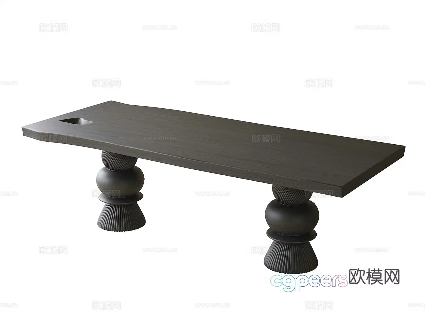 French dining table 3d model