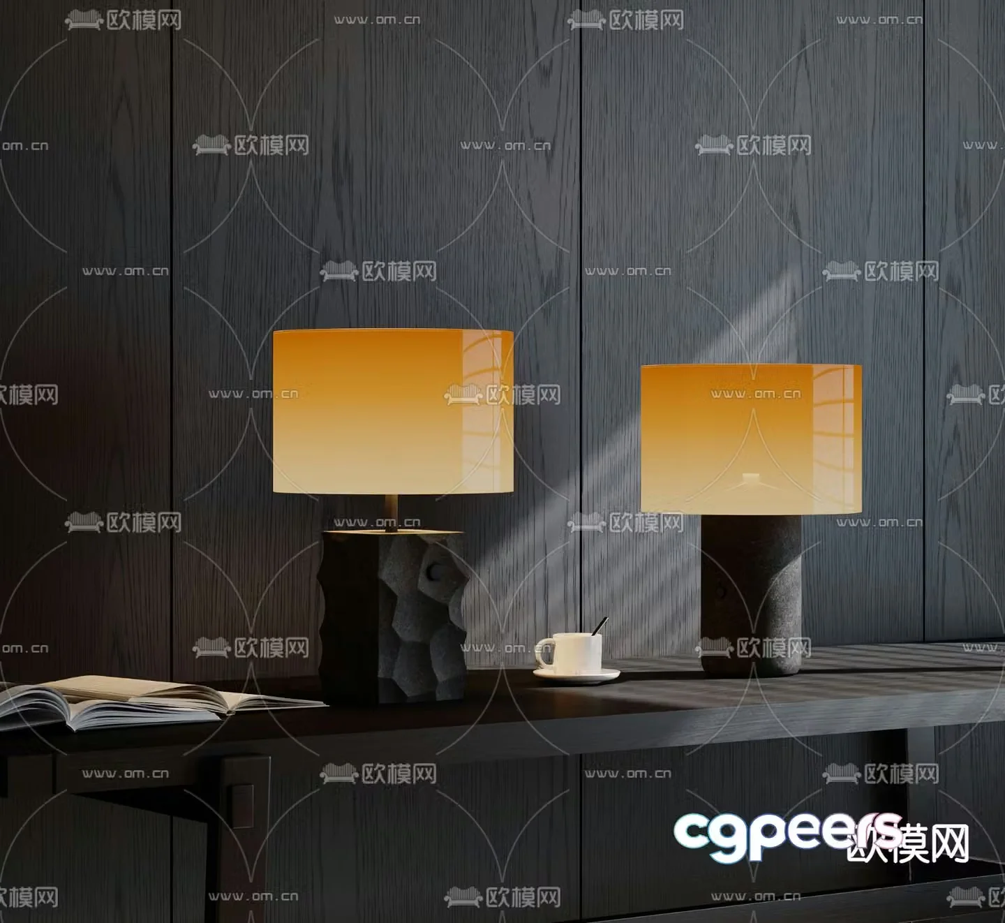 Gradient desk lamp 3d model