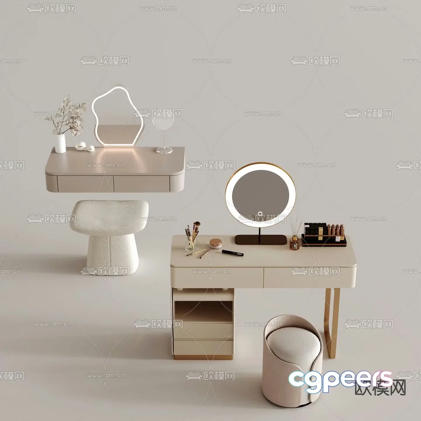 Modern dressing table 3d model