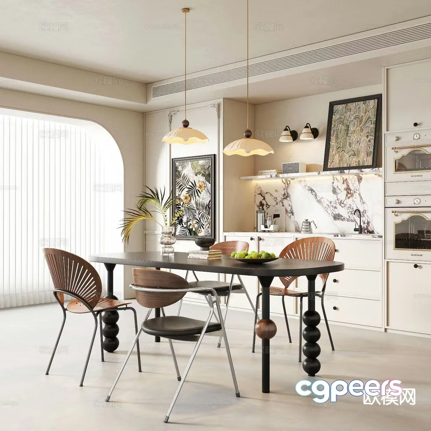 French restaurant 3d model