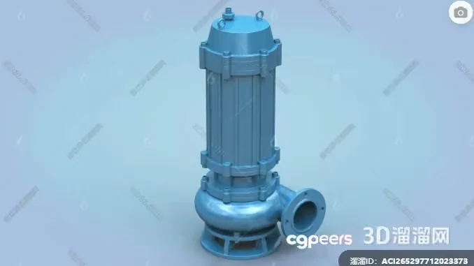 A Blue Metal Pipe 3D Model – 17494 – VRAY Render