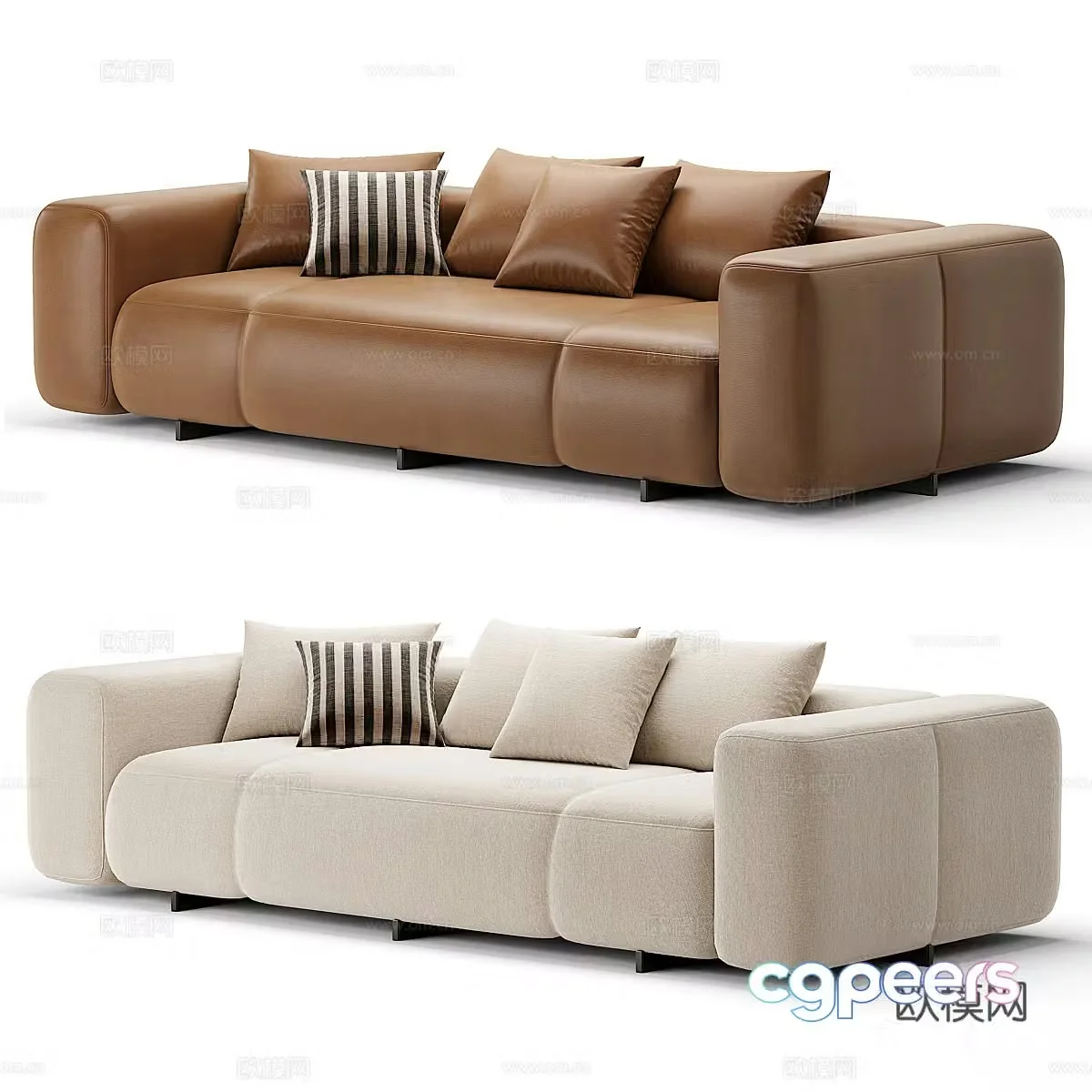 Modern Italian Yves sofa 3d model