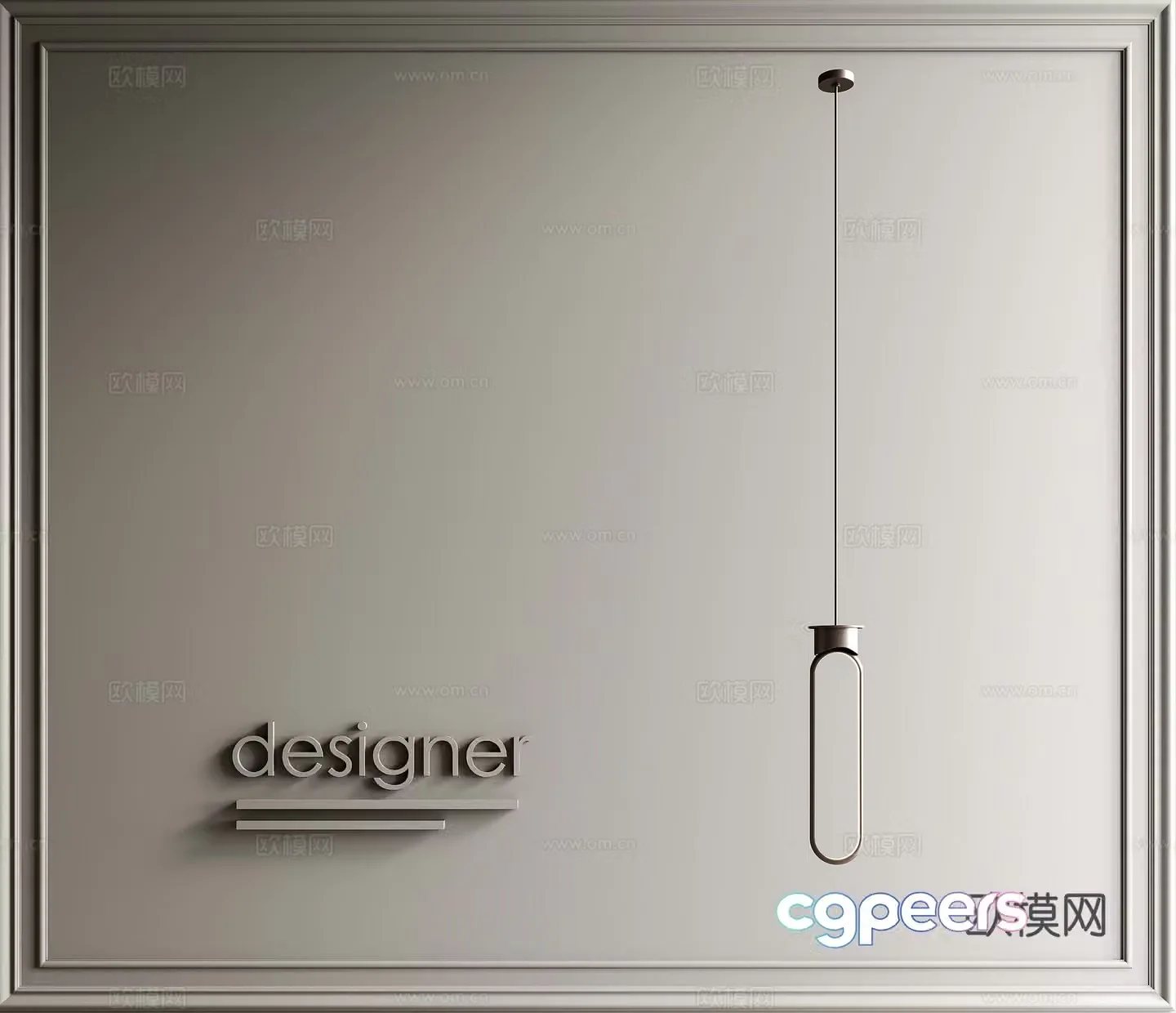 Modern Italian light luxury chandelier 3D model