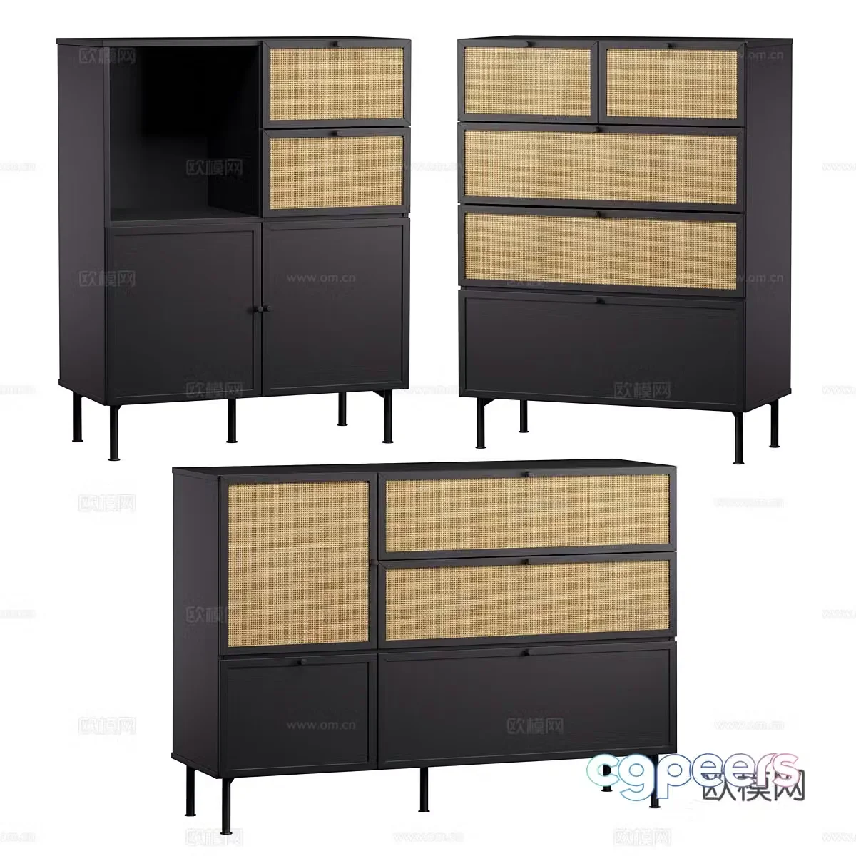 Sideboard decorative cabinet 3d model
