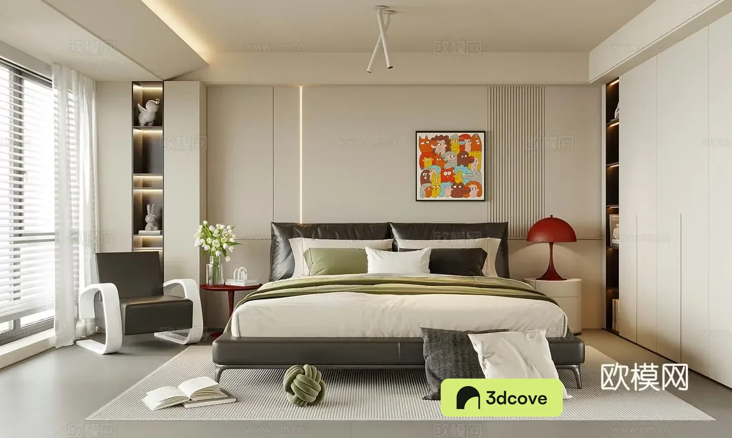 Modern bedroom Double bed