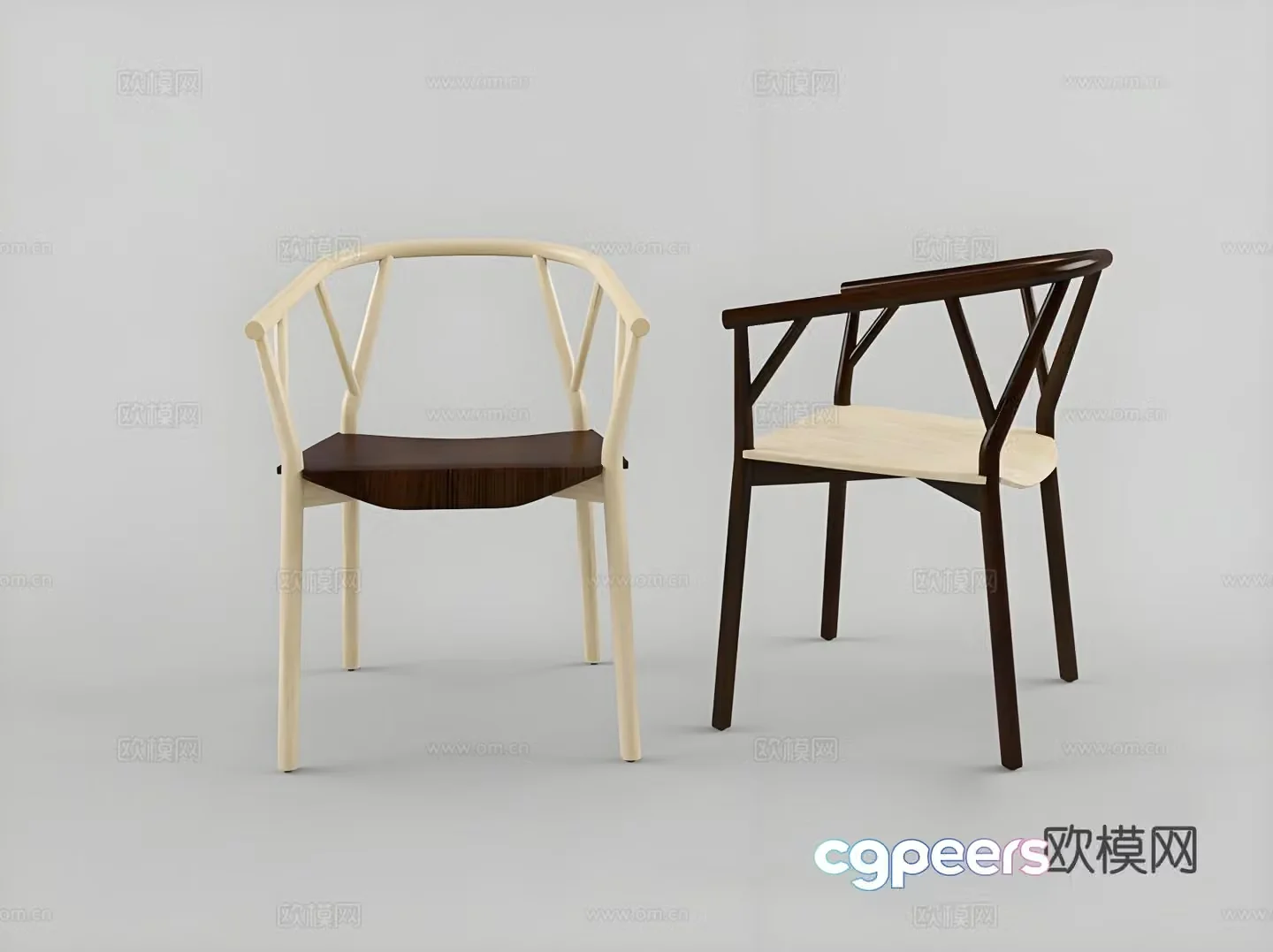 Leisure chair solid wood chair dining chair tea chair arm chair 3d model