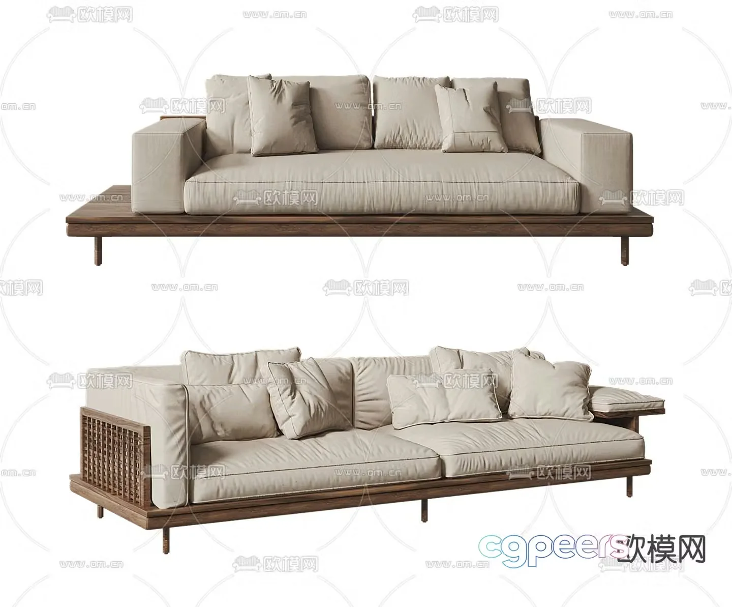 Wabi-sabi loveseat 3d model