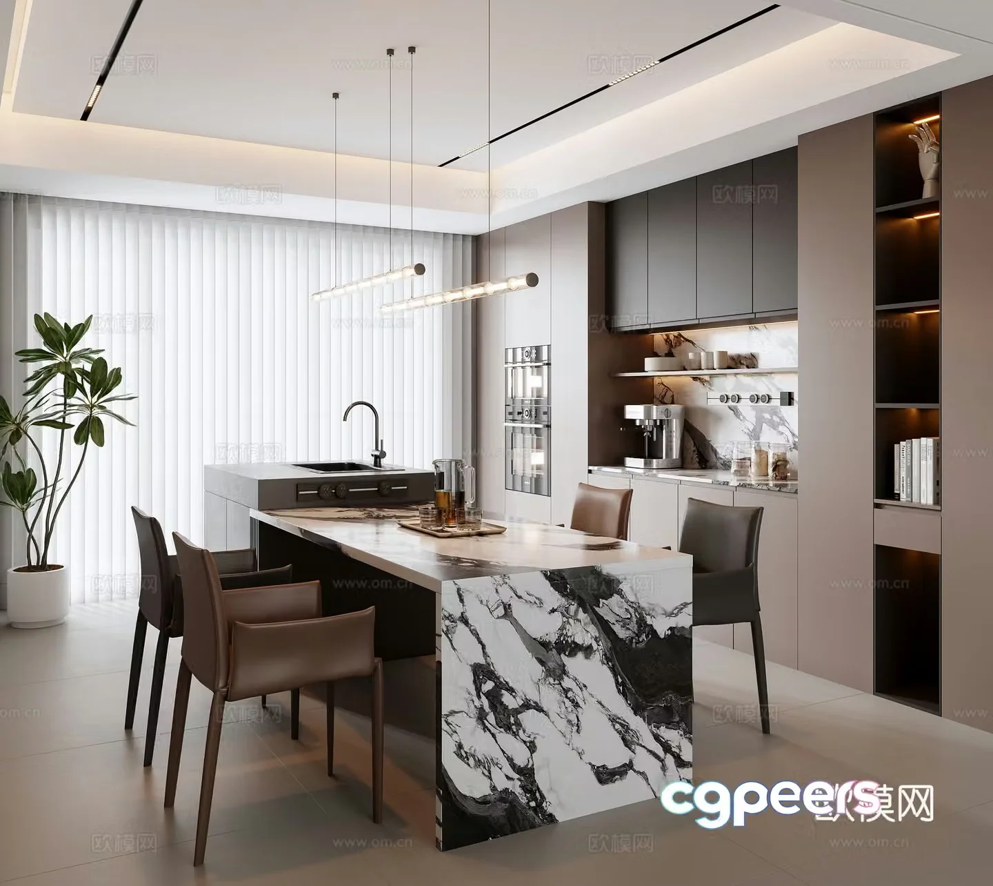 Italian restaurant 3d model