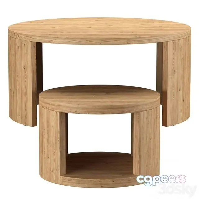 3ds Max Free – Folsom Round Nesting Coffee Tables