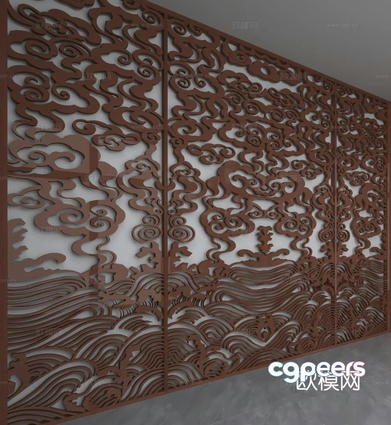 Modern background wall 3d model