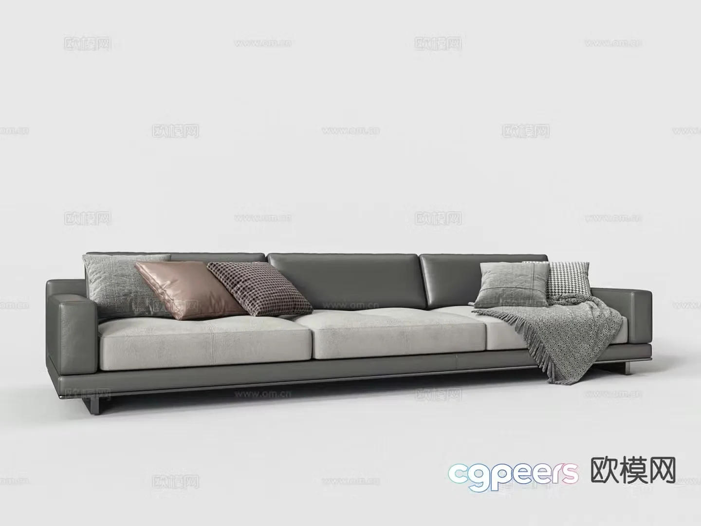 Modern multi-seater sofa 3d model