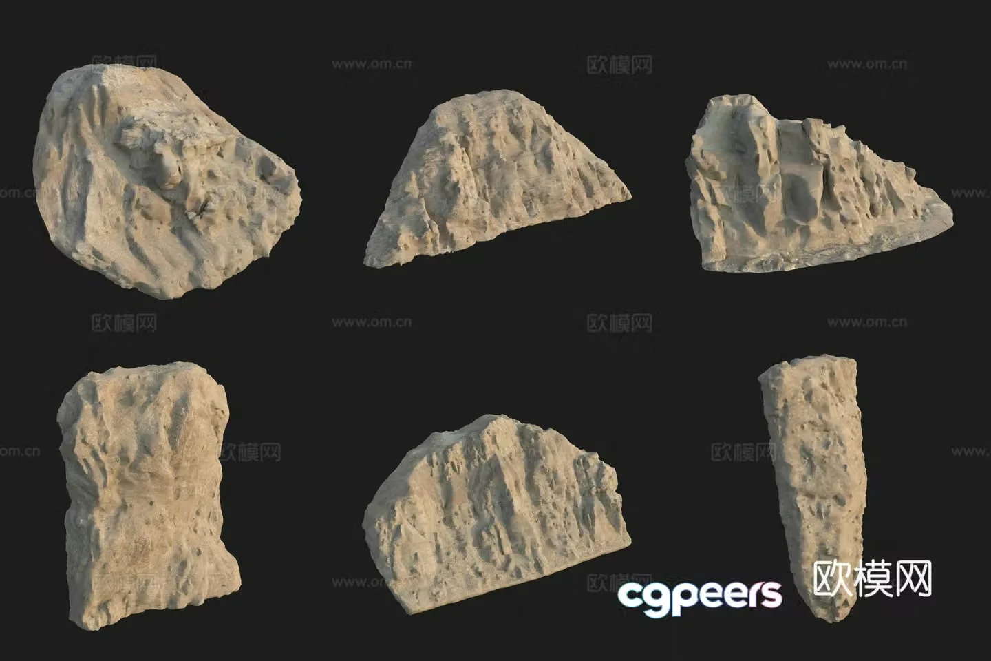 Cliff Big Stone Rock Boulder 3D Model