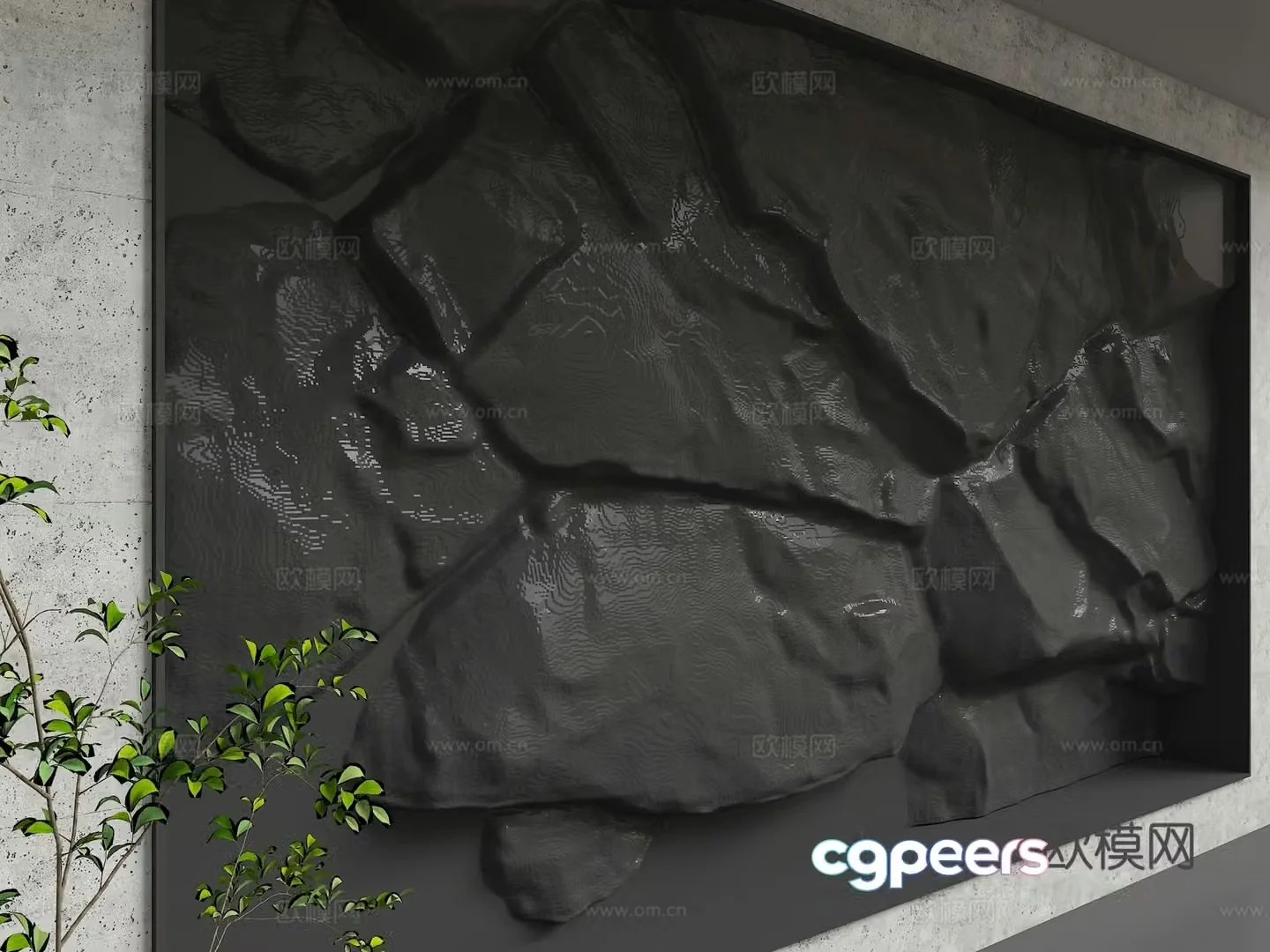 Modern background wall 3d model