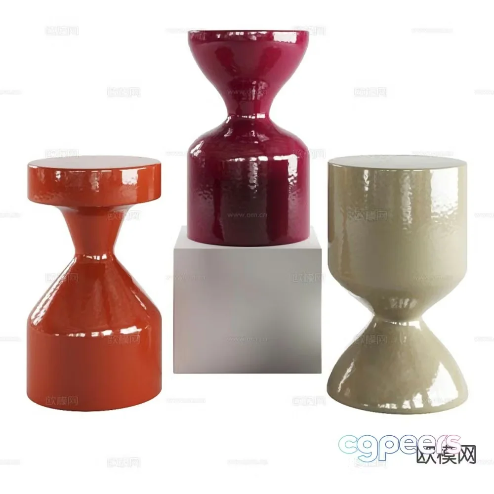 Shapes light luxury side table corner table round table table table 3D model