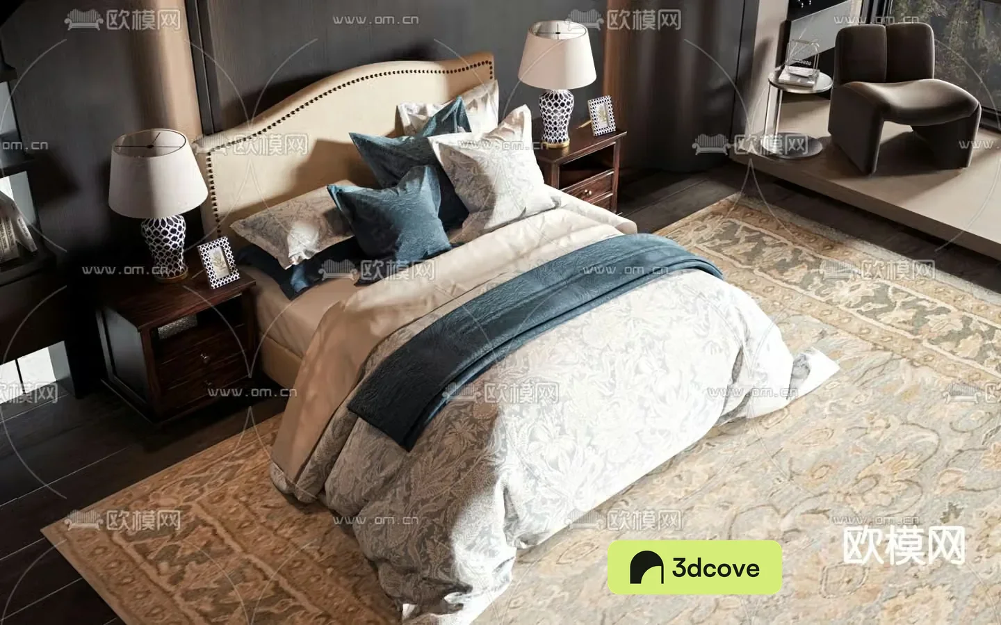 American double bed