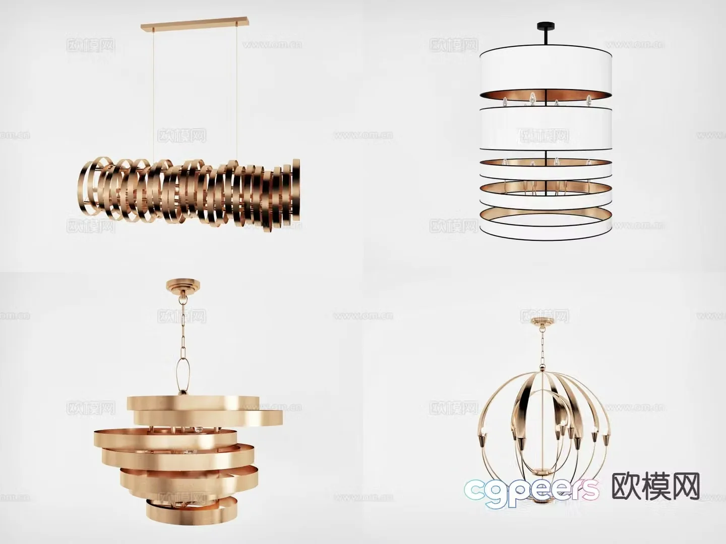 Postmodern chandelier luxury chandelier 3d model