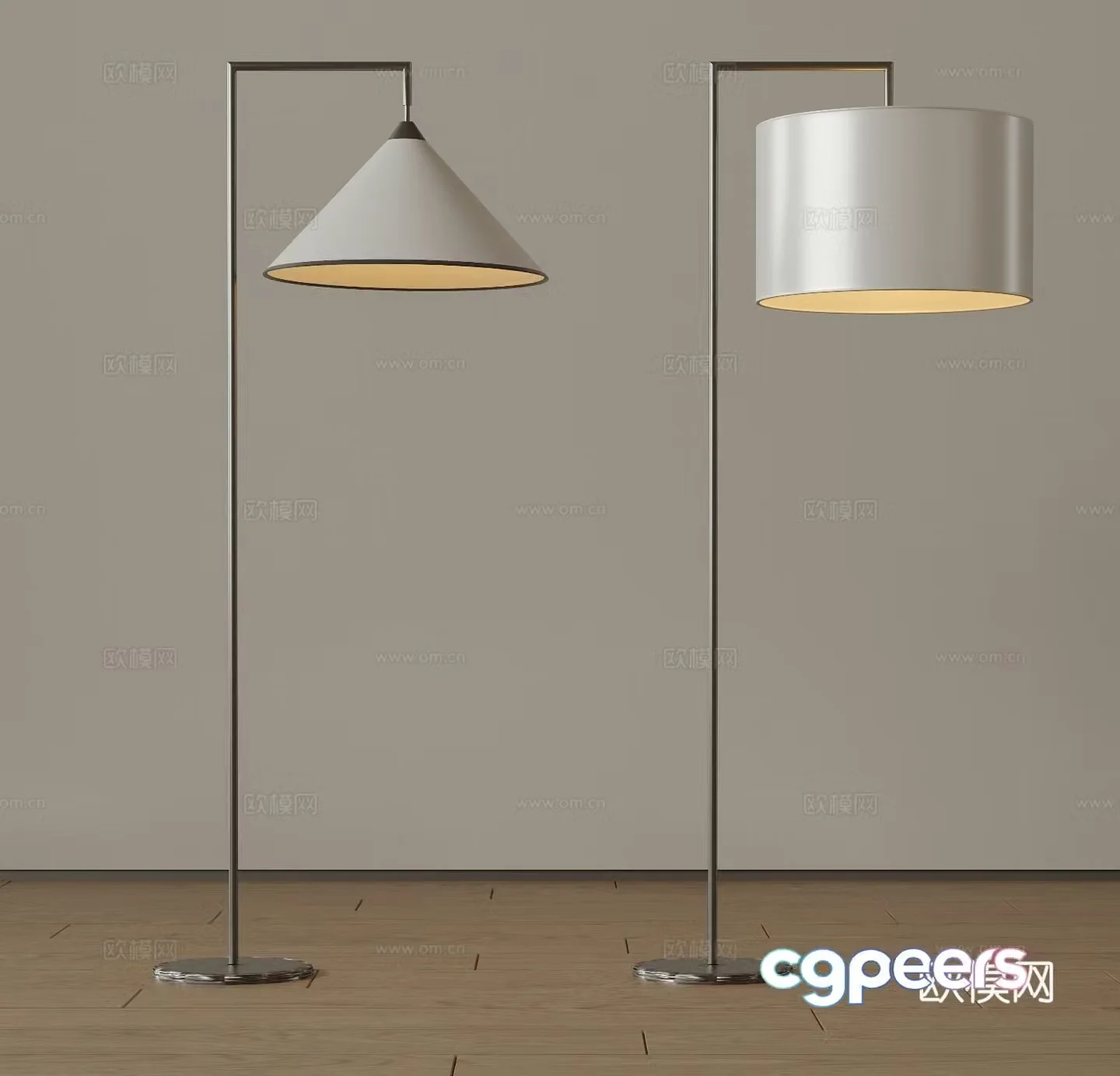 Modern medieval floor lamp Minimalist floor lamp Italian floor lamp Art floor lamp Creamy wind fall 3D model