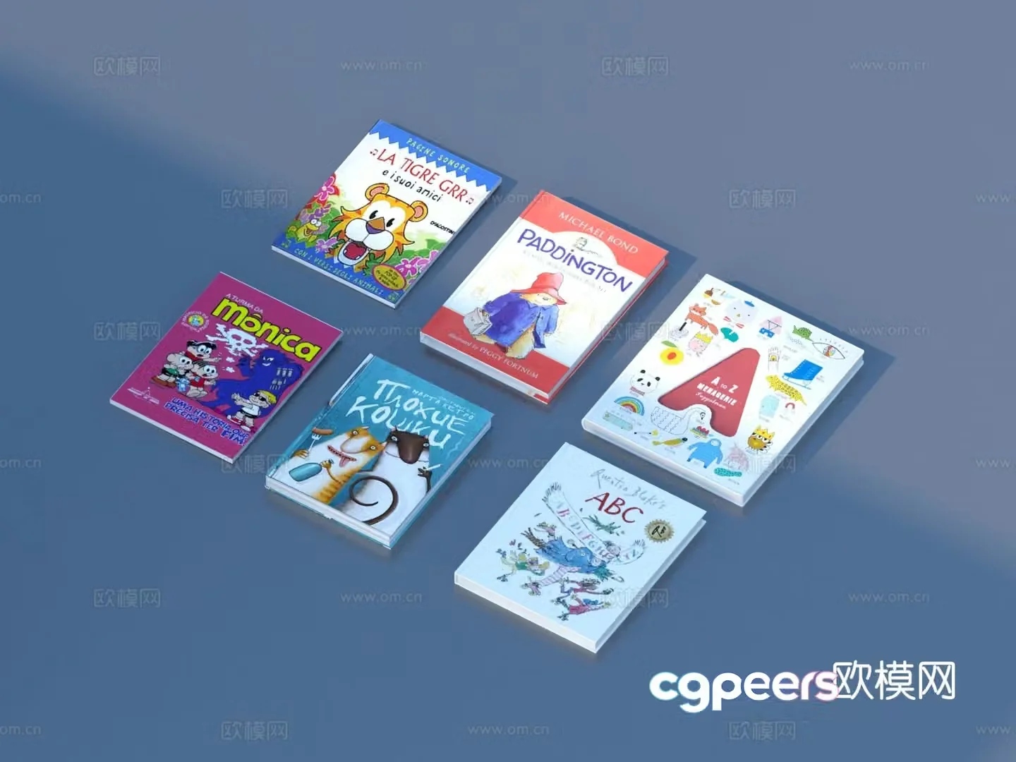 Children’s books and books cartoon picture book 3d model
