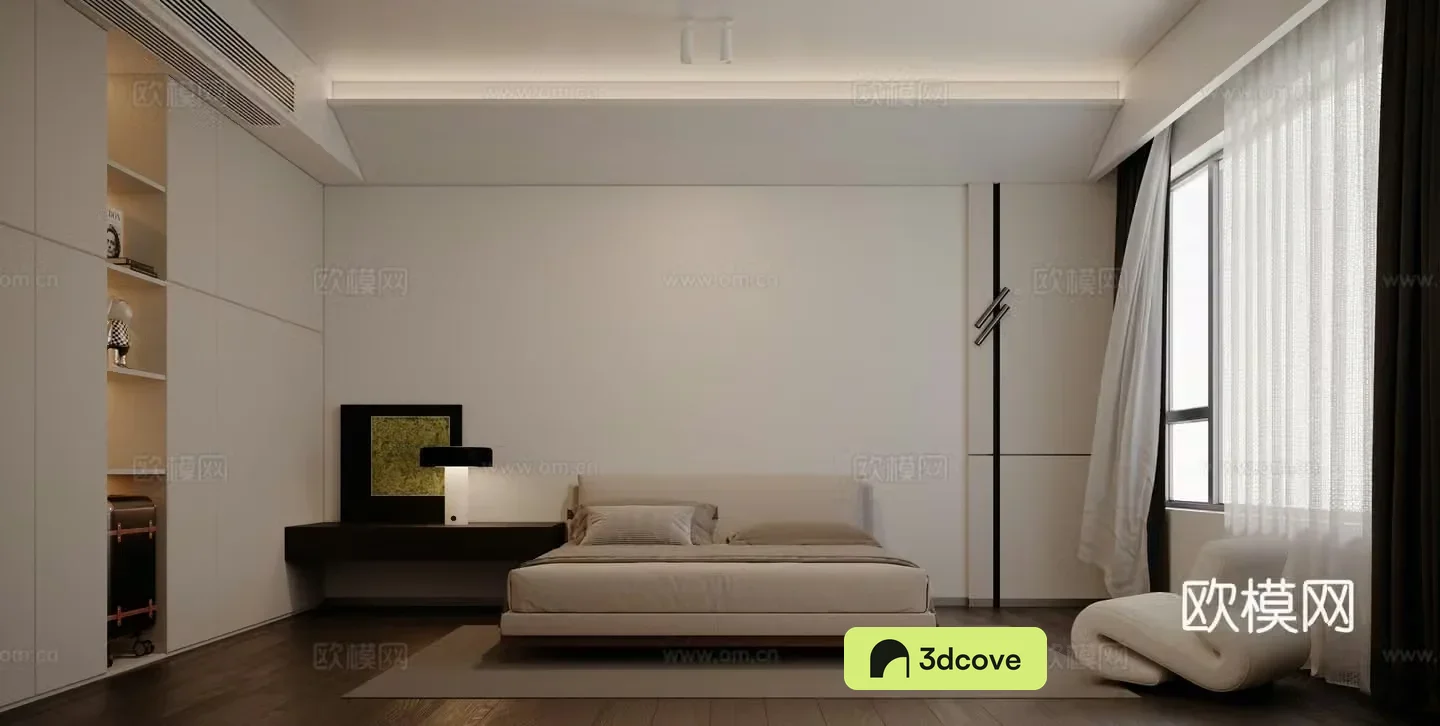 Modern minimalist bedroom master bedroom