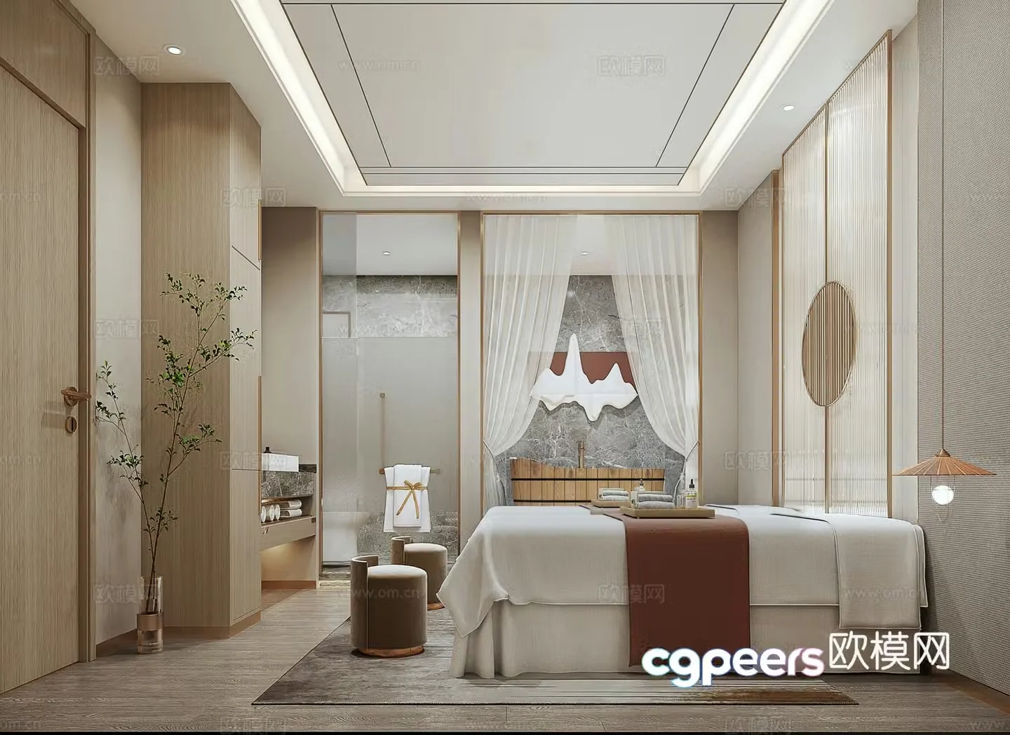 Beauty and body care private room 3D model
