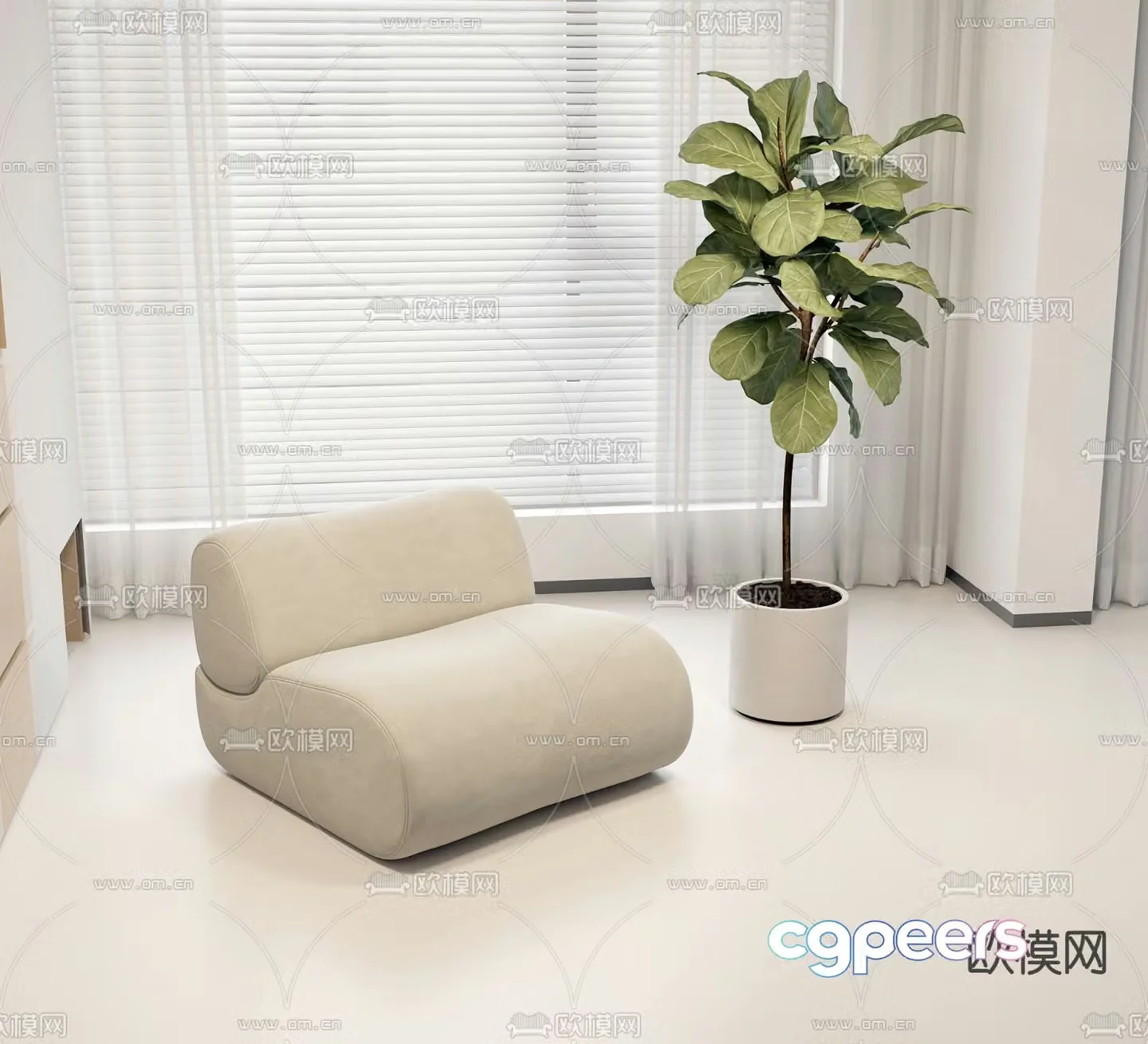 Leisure sofa 3d model