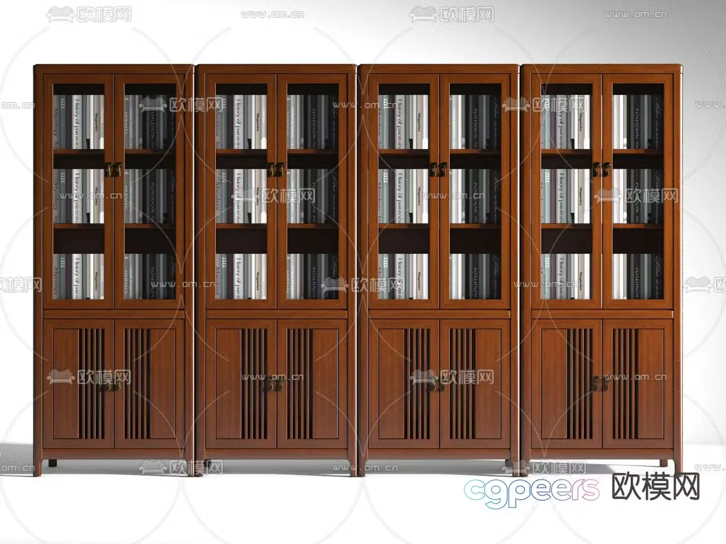 New Chinese style bookcase file cabinet 3d model