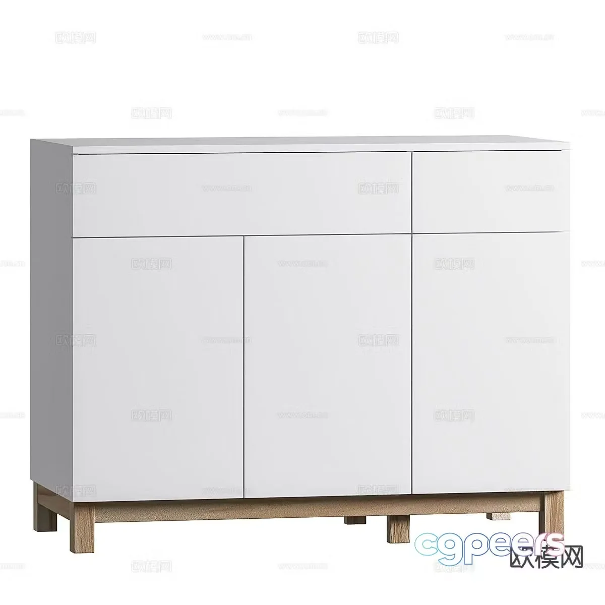 Modern minimalist entrance cabinet shoe cabinet 3d model
