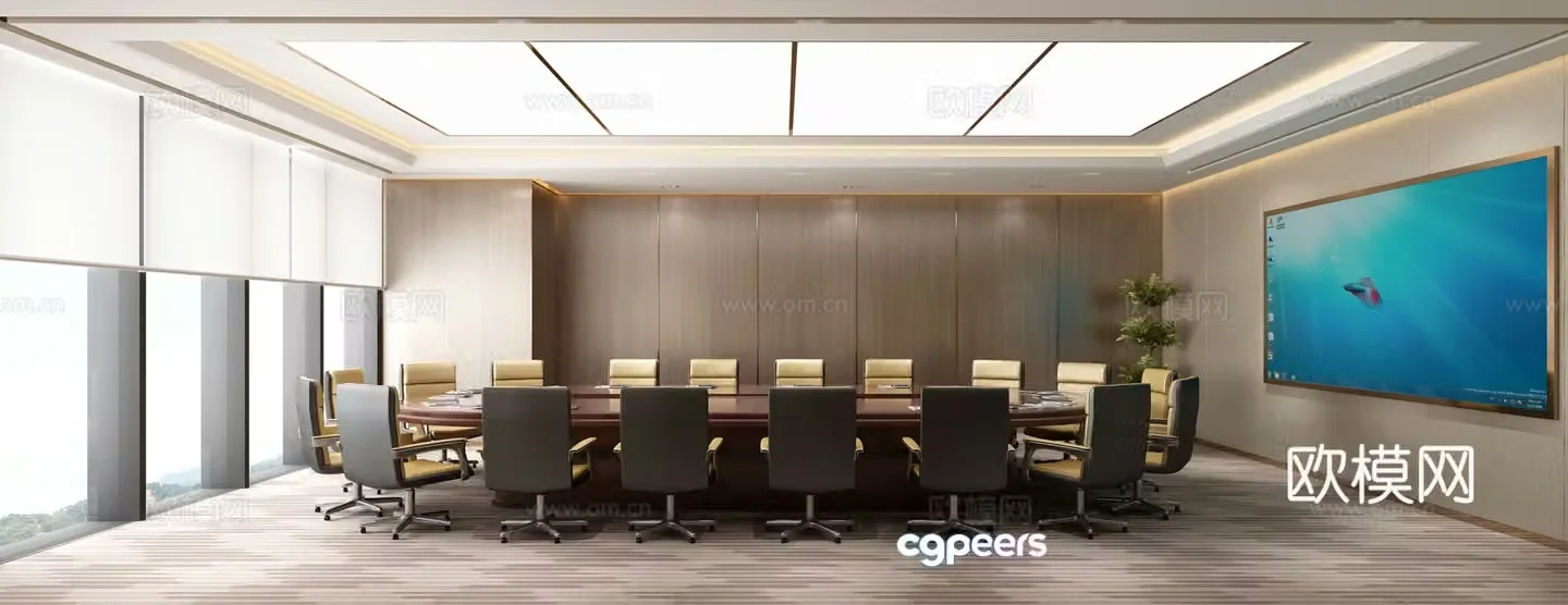 Modern conference room 3d model