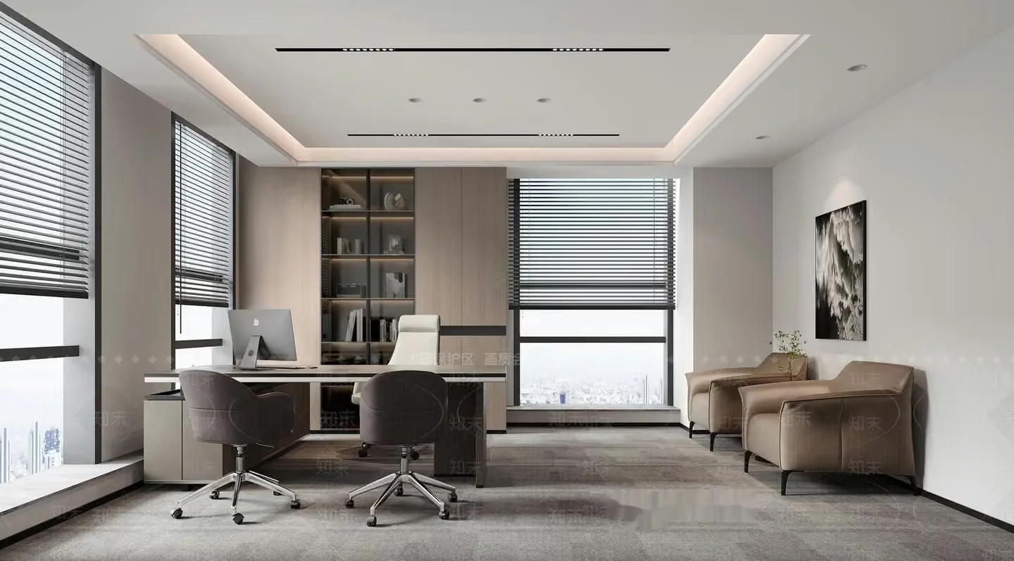 Modern Office Space 3D Model – 12745 – VRAY Render