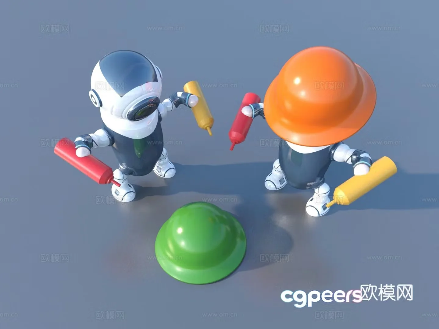 Cartoon toy robot 3d model