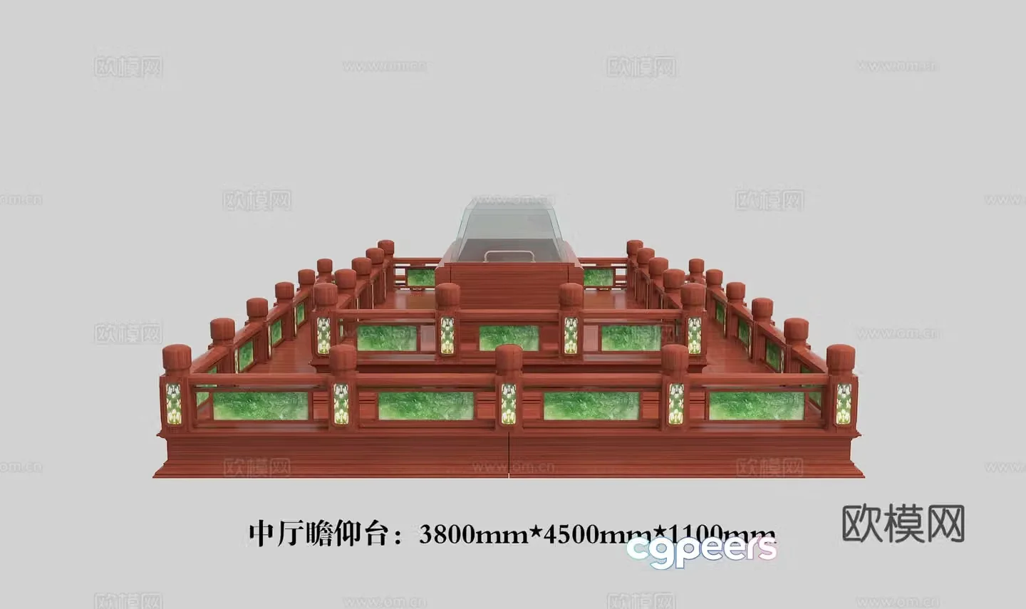 Advanced double-layer crystal coffin crystal table 3D model