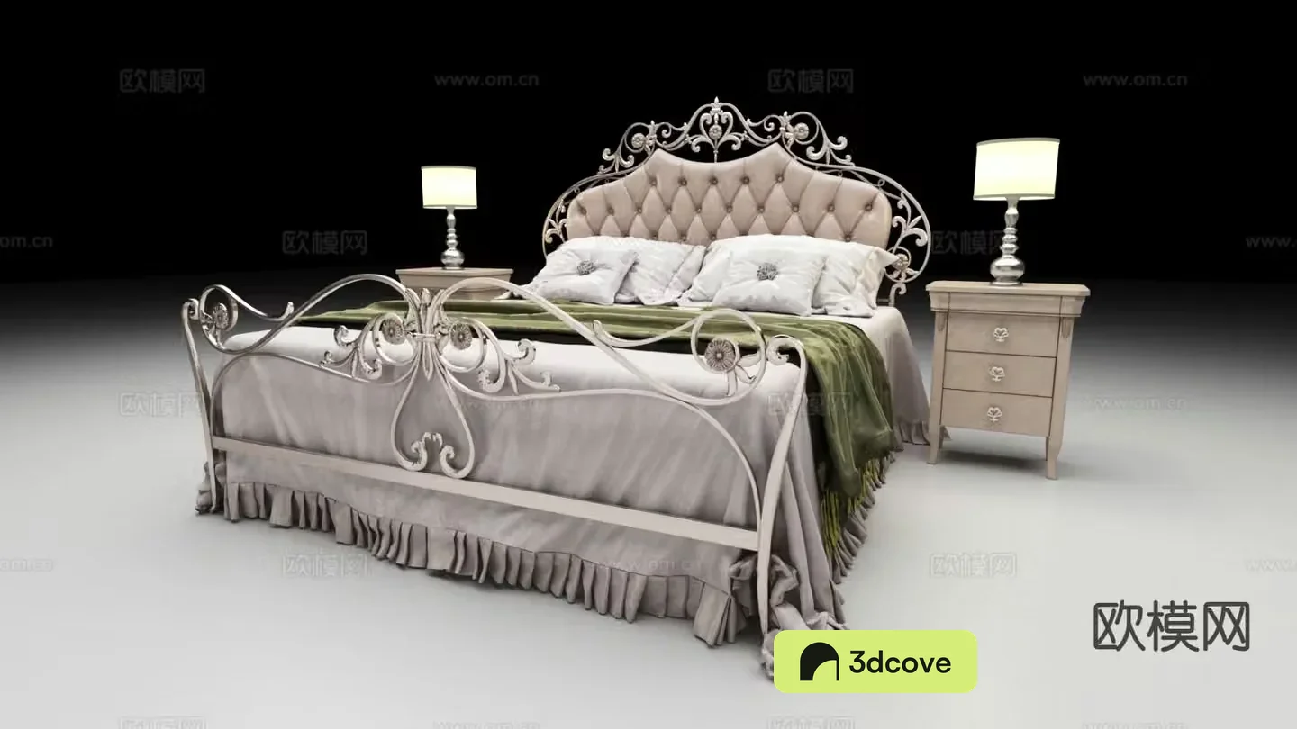 European double bed