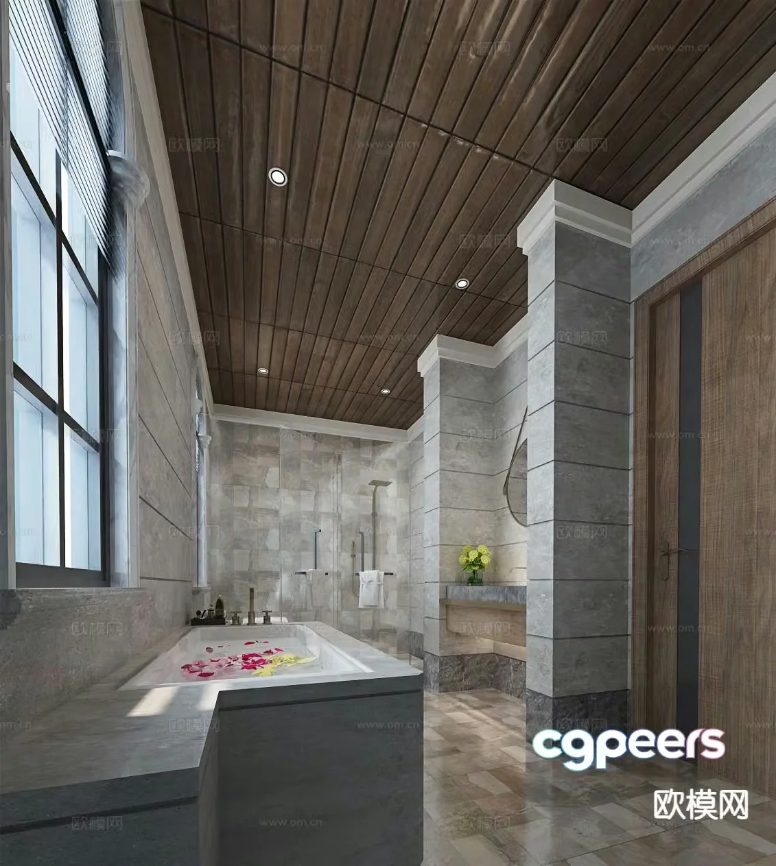 Chinese style bathroom bathroom 3d model