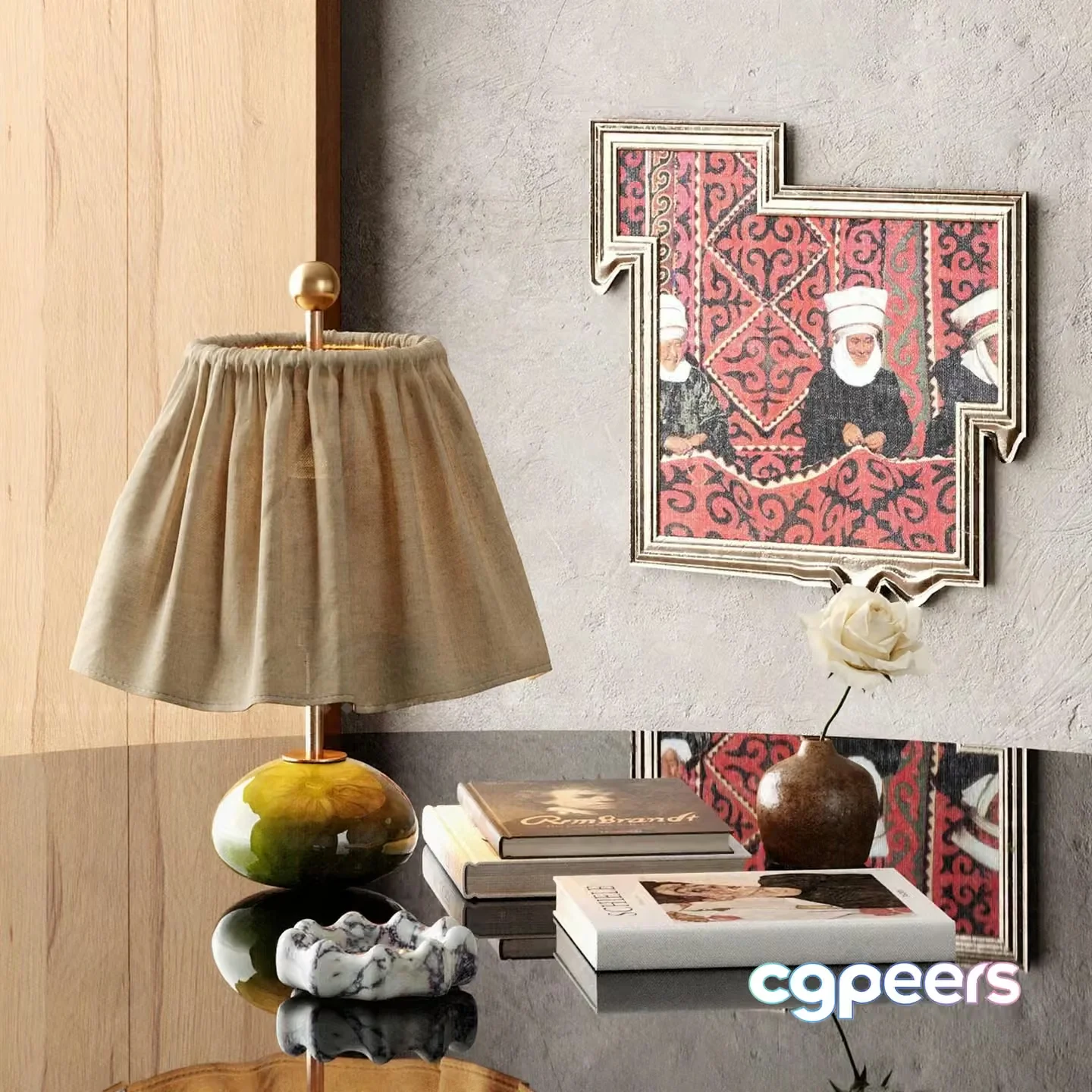 Modern Table Lamp 3D Model – 17448 – VRAY Render