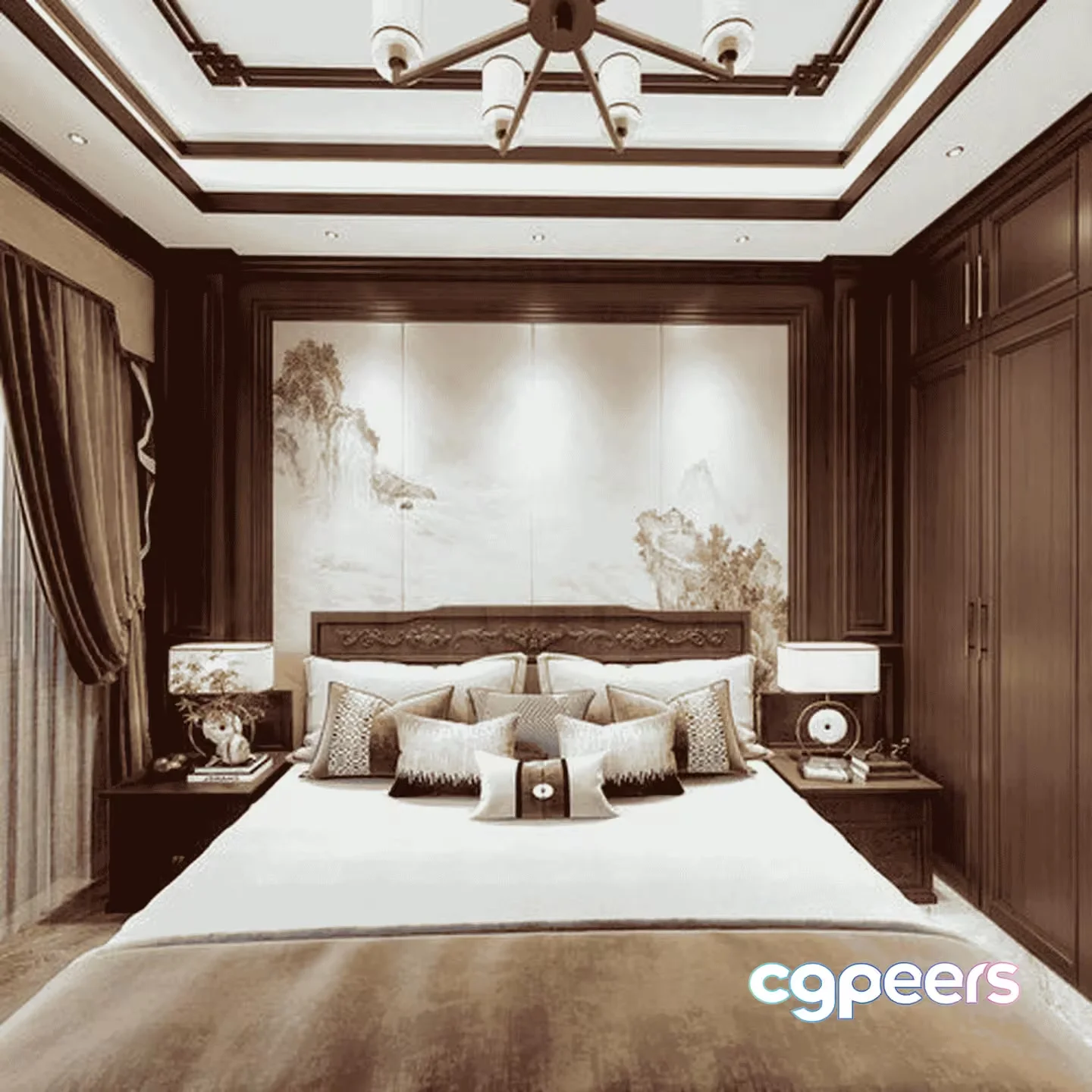 Cozy Master Bedroom 3D Model – 17920 – VRAY Render