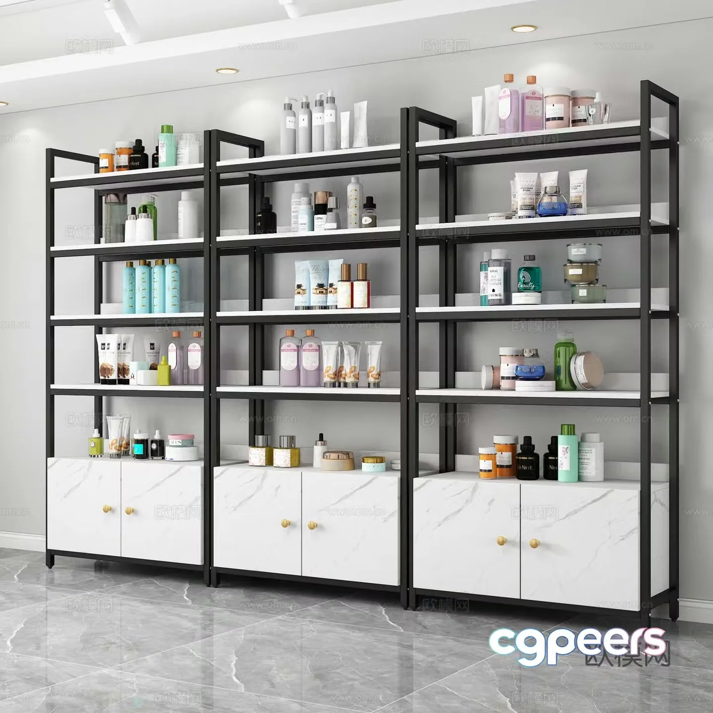 Shelf Shelf Storage rack Storage cabinet Multi-layer bookshelf Cosmetic rack 3D model