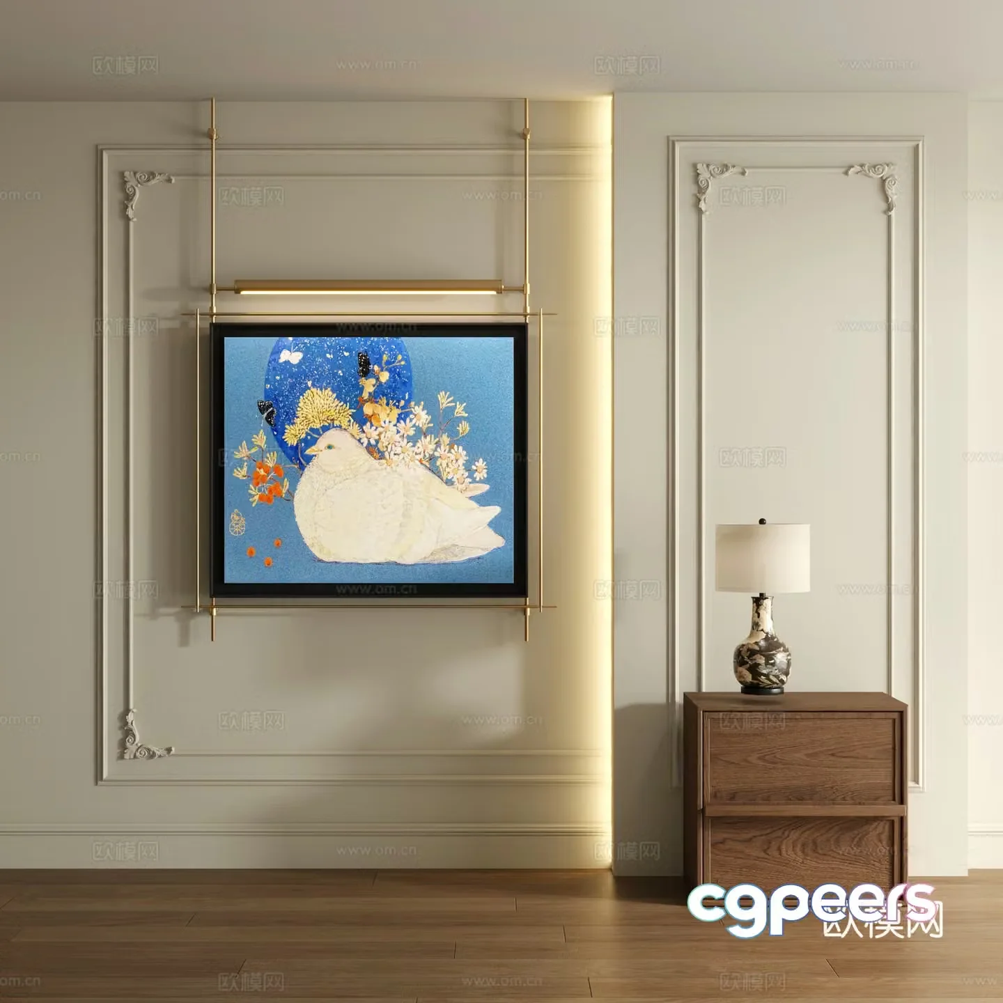 Modern decorative painting 3d model