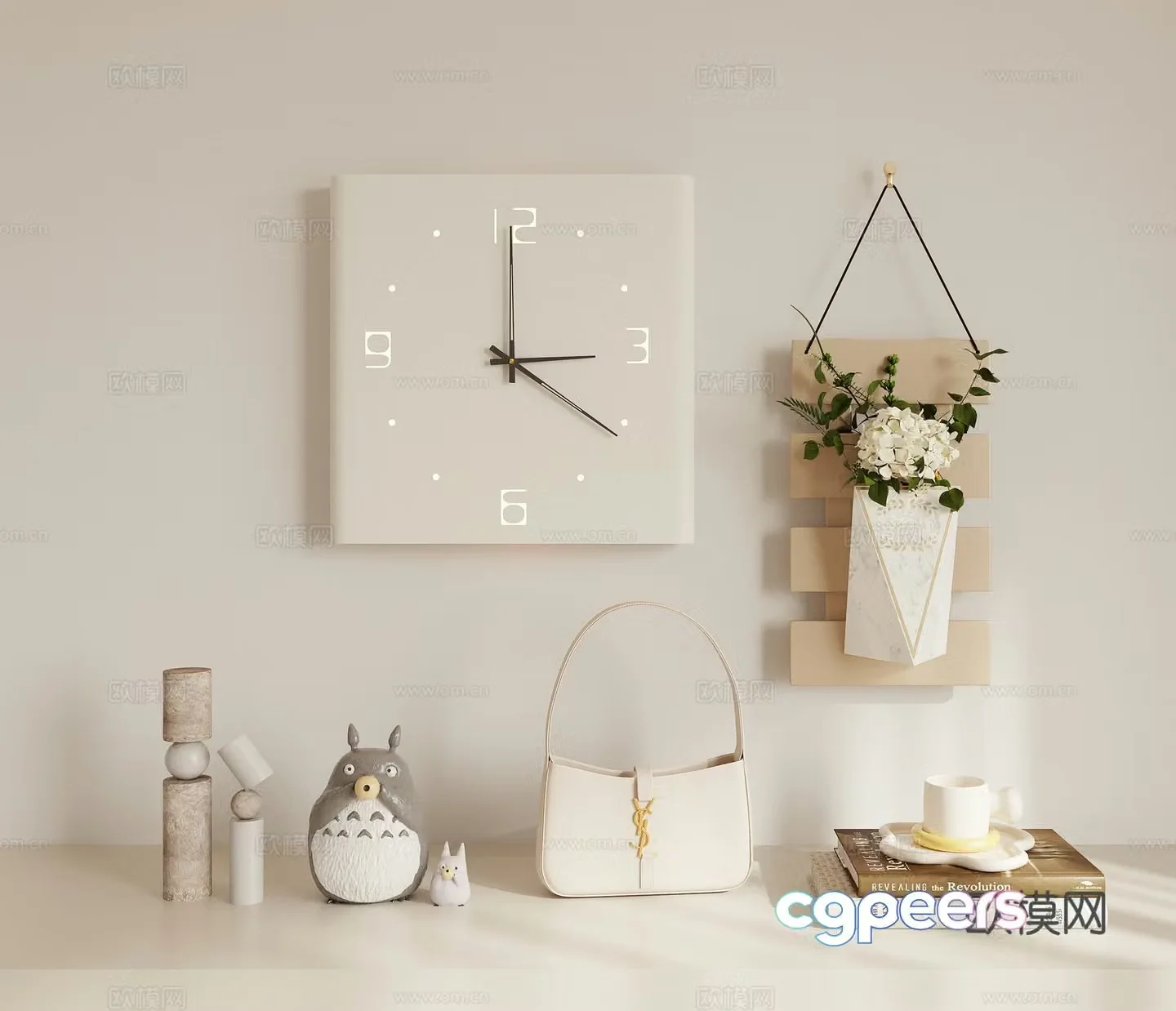 Combination ornament wall decoration 3D model