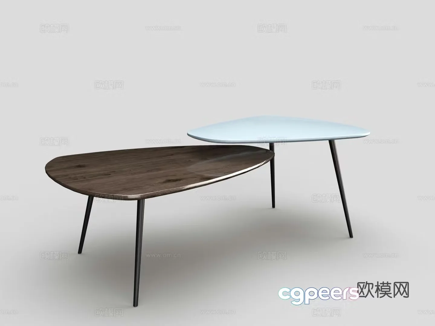 Nordic coffee table coffee table combination 3D model