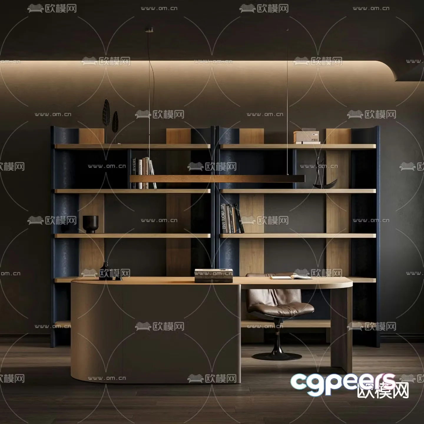 BAXTER desk table and chairs 3d model
