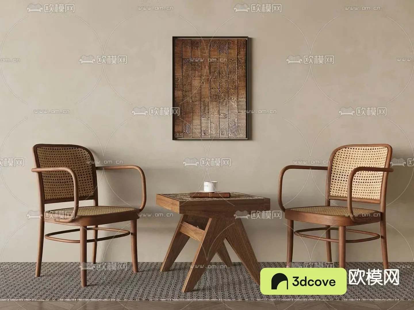 Wabi-sabi style leisure chair rattan leisure chair